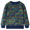 Vidaxl kindershirt 128 gemêleerd donkerkakikleurig