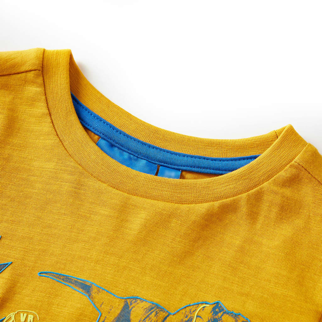 Vidaxl kindershirt met lange mouwen 116 okerkleurig