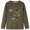 Vidaxl kindershirt met lange mouwen 104 gemêleerd kakikleurig