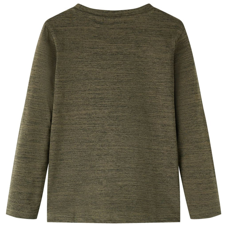 Vidaxl kindershirt met lange mouwen 104 gemêleerd kakikleurig