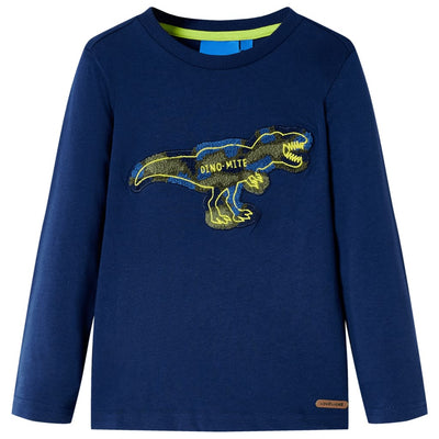 VidaXL Kindershirt met lange mouwen 104 marineblauw