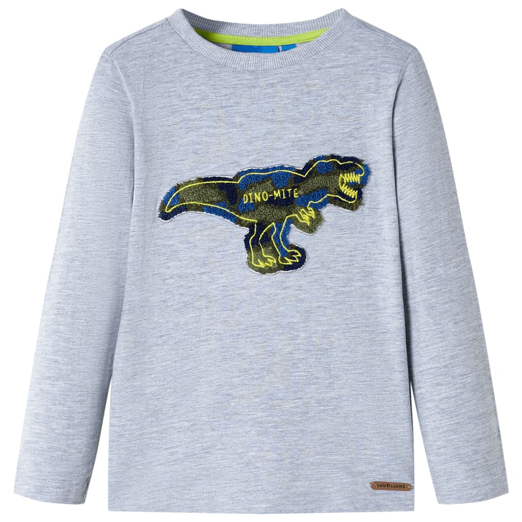 Vidaxl kindershirt met lange mouwen 128 gemêleerd grijs