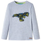 Vidaxl kindershirt met lange mouwen 128 gemêleerd grijs