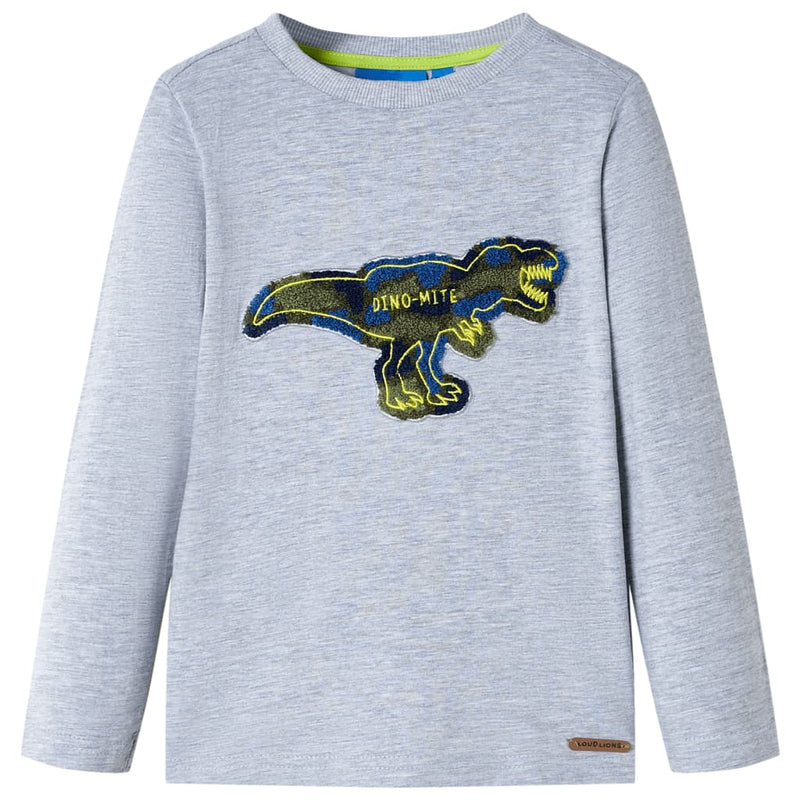Vidaxl kindershirt met lange mouwen 128 gemêleerd grijs