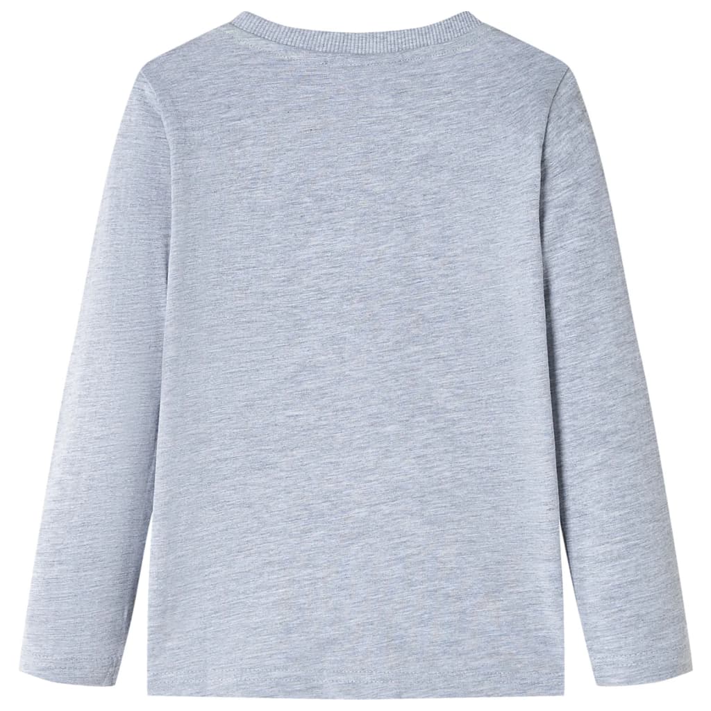 Vidaxl kindershirt met lange mouwen 128 gemêleerd grijs