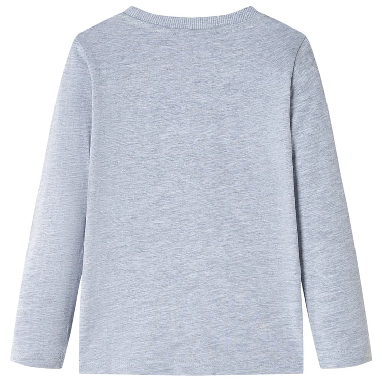 Vidaxl kindershirt met lange mouwen 128 gemêleerd grijs