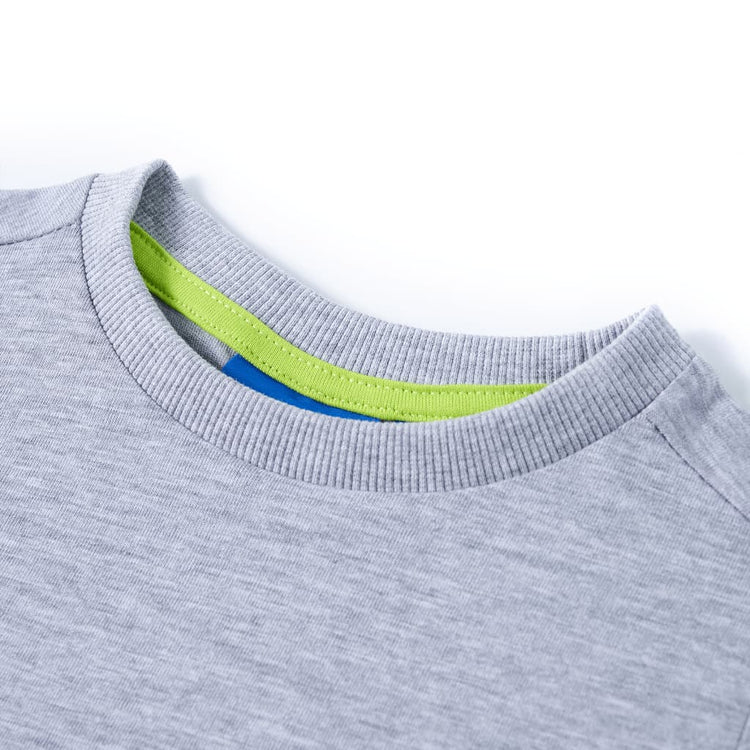 Vidaxl kindershirt met lange mouwen 128 gemêleerd grijs