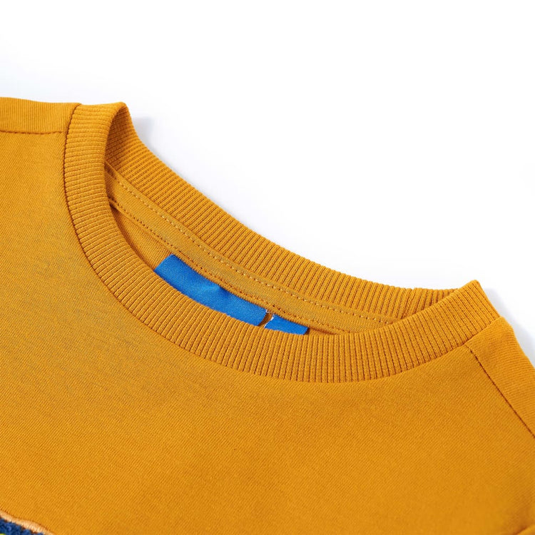 Vidaxl kindershirt met lange mouwen 128 okerkleurig