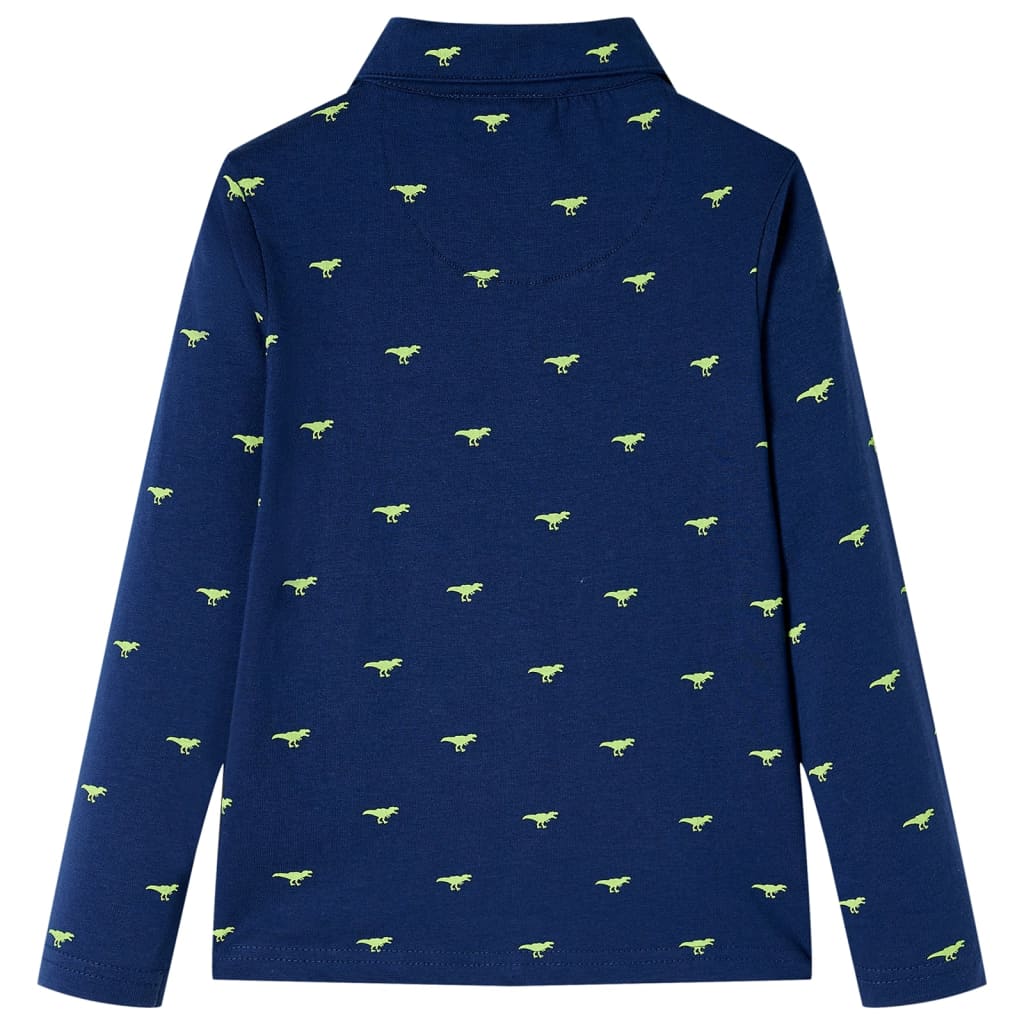 VidaXL Kindershirt 128 marineblauw