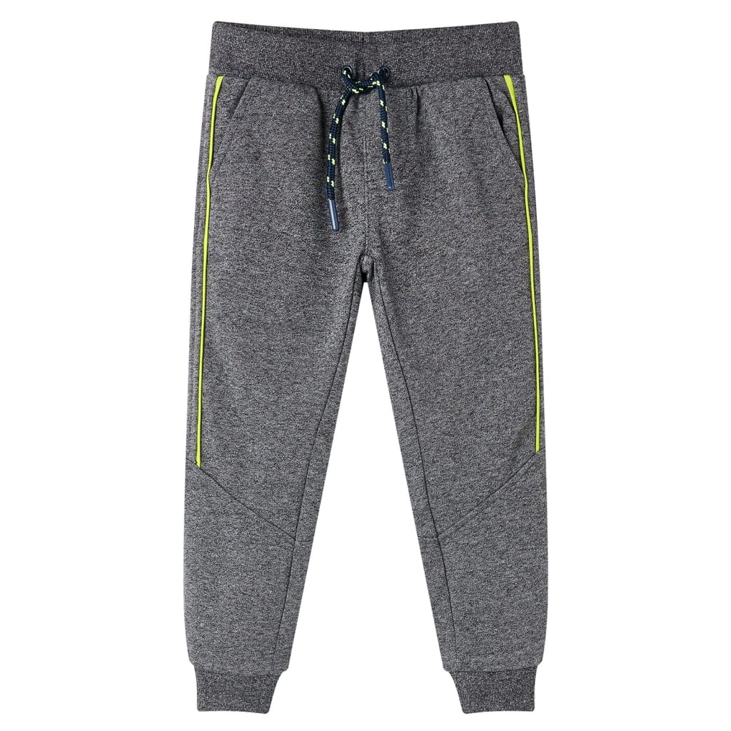 VidaXL Kinderjoggingbroek 128 gemêleerd grijs