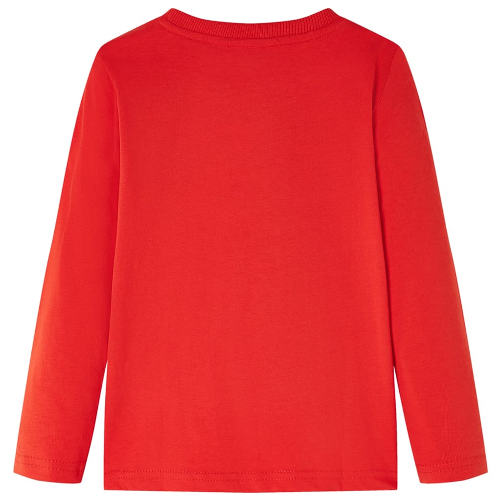 VidaXL Kindershirt met lange mouwen 92 rood