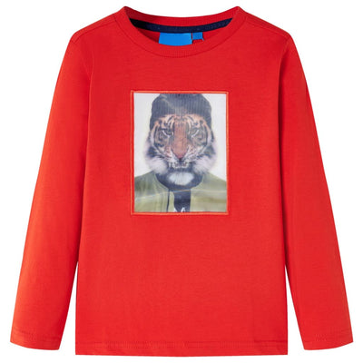 VidaXL Kindershirt met lange mouwen 104 rood