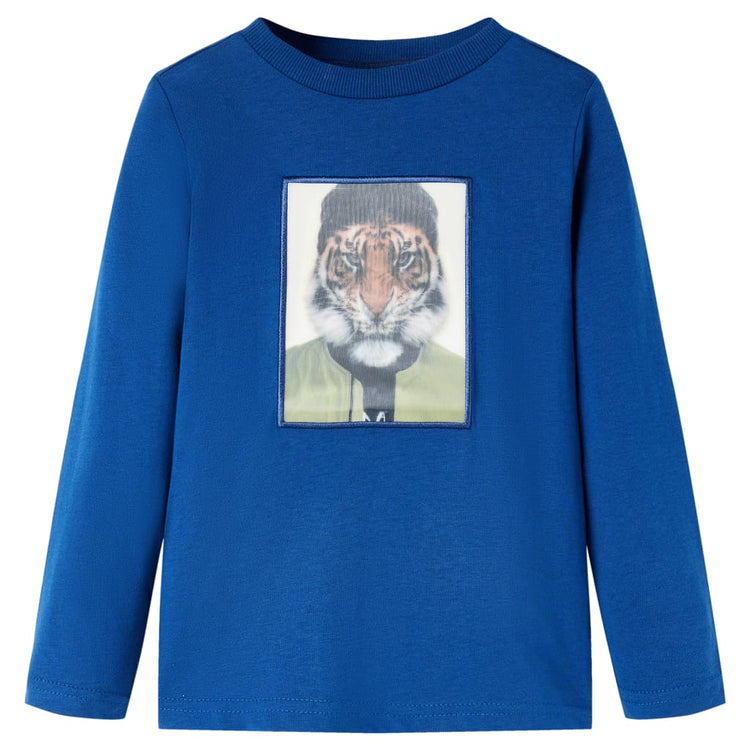 Vidaxl kindershirt met lange mouwen 140 donkerblauw