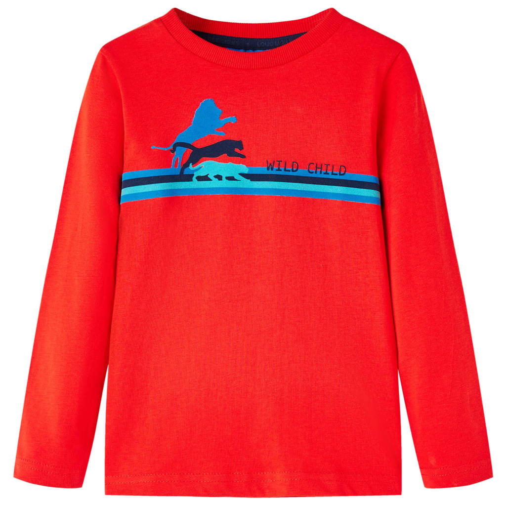 VidaXL Kindershirt met lange mouwen 92 rood