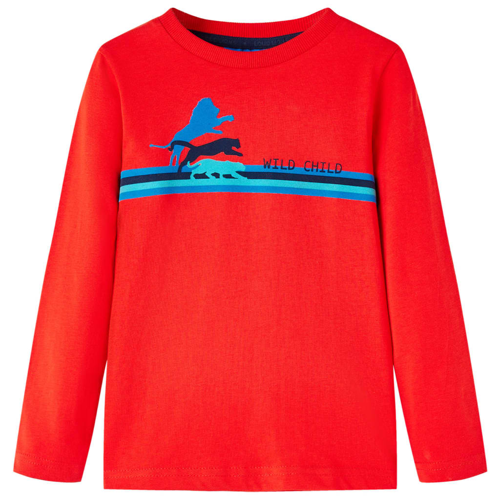 VidaXL Kindershirt met lange mouwen 128 rood