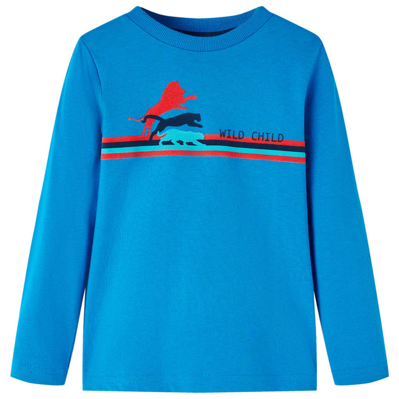 Vidaxl kindershirt met lange mouwen 116 kobaltblauw