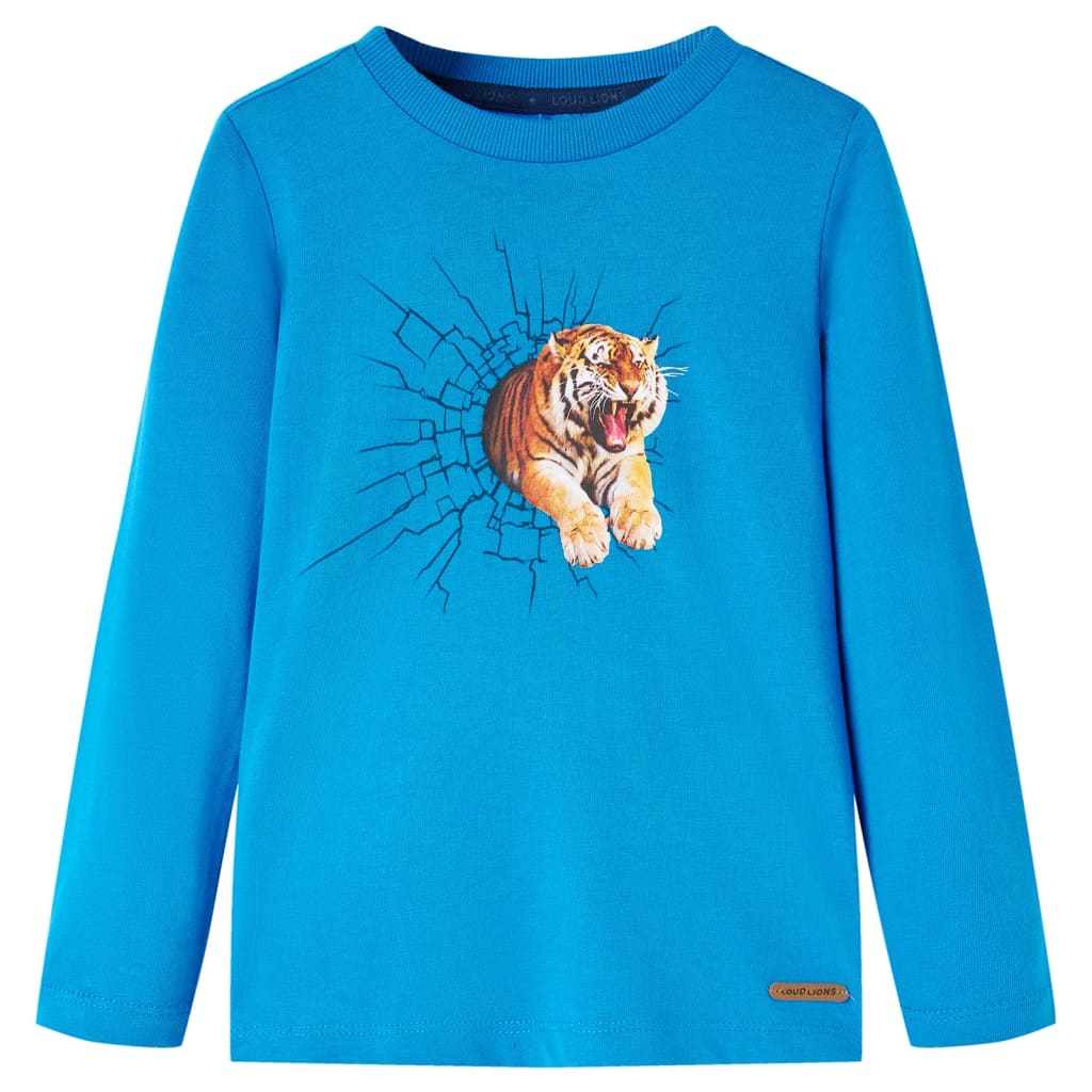 Vidaxl kindershirt met lange mouwen 116 kobaltblauw