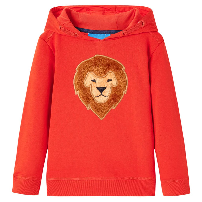 Vidaxl kindertrui met capuchon 104 rood