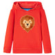 Vidaxl kindertrui met capuchon 128 rood