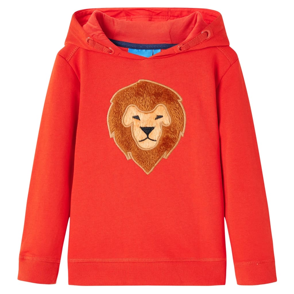 Vidaxl kindertrui met capuchon 140 rood