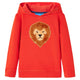 Vidaxl kindertrui met capuchon 140 rood