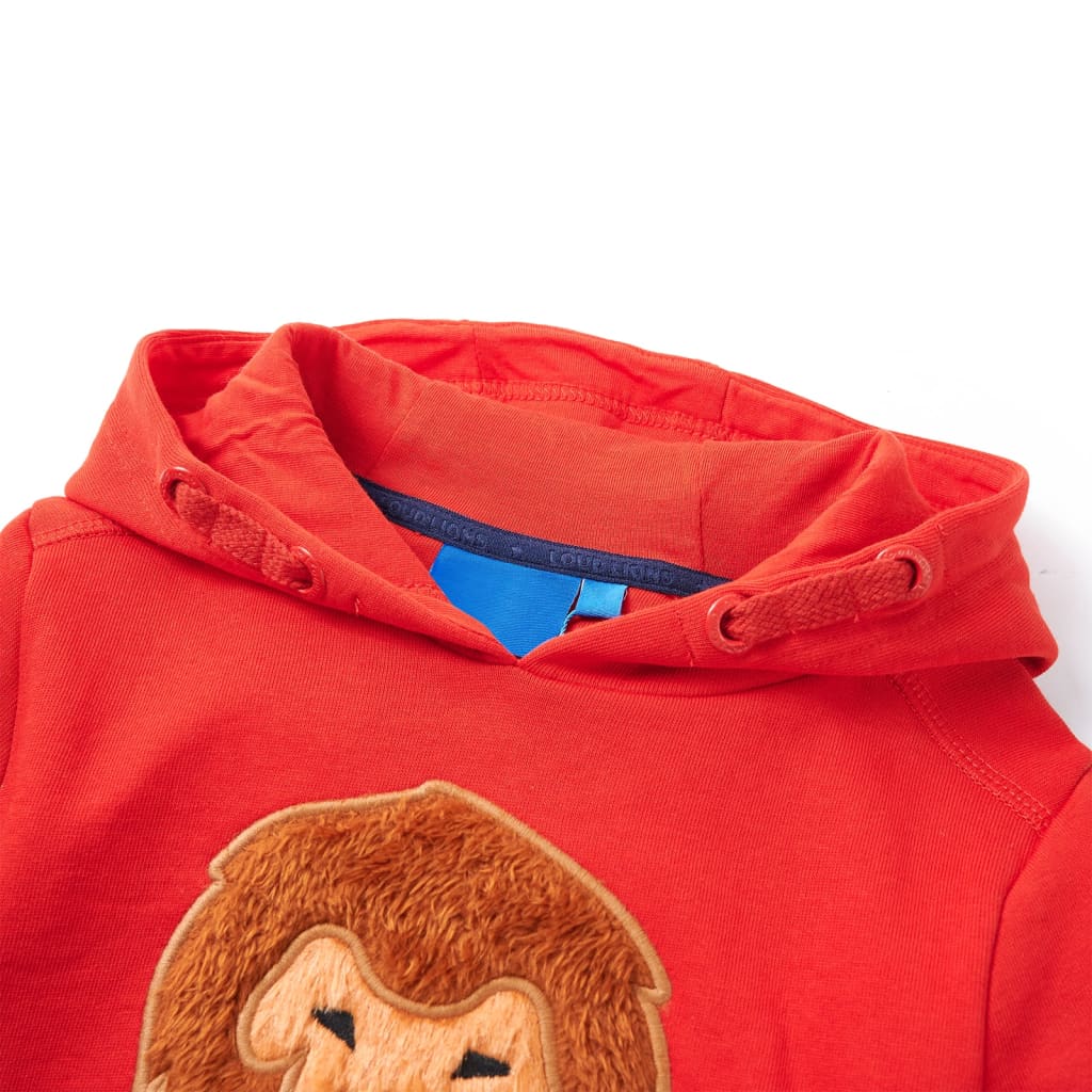 Vidaxl kindertrui met capuchon 140 rood
