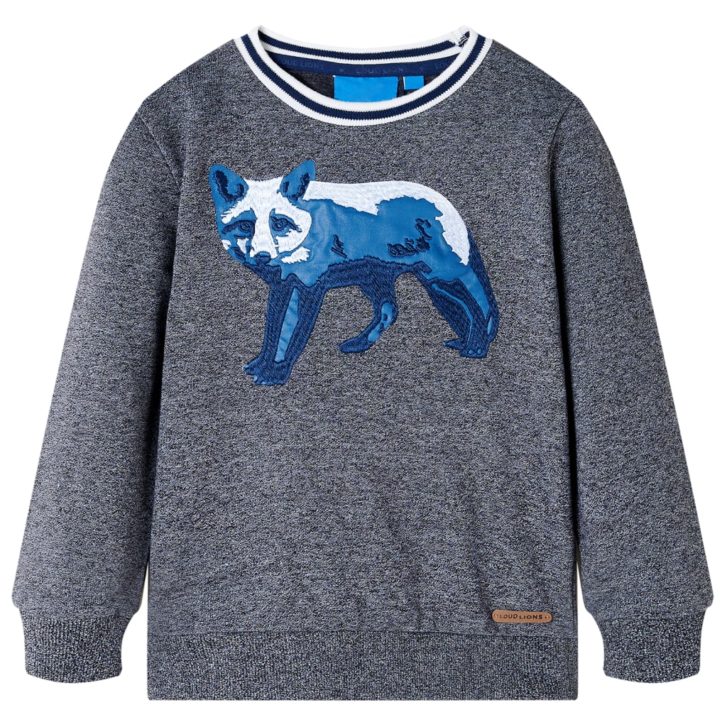 VidaXL Kindertrui 116 gemêleerd marineblauw