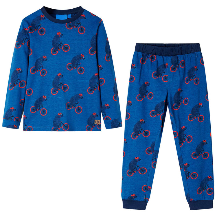 Vidaxl kinderpyjama met lange mouwen 104 petroleumkleurig