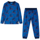 Vidaxl kinderpyjama met lange mouwen 128 petroleumkleurig
