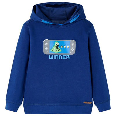 VidaXL Kindertrui met capuchon 116 donkerblauw