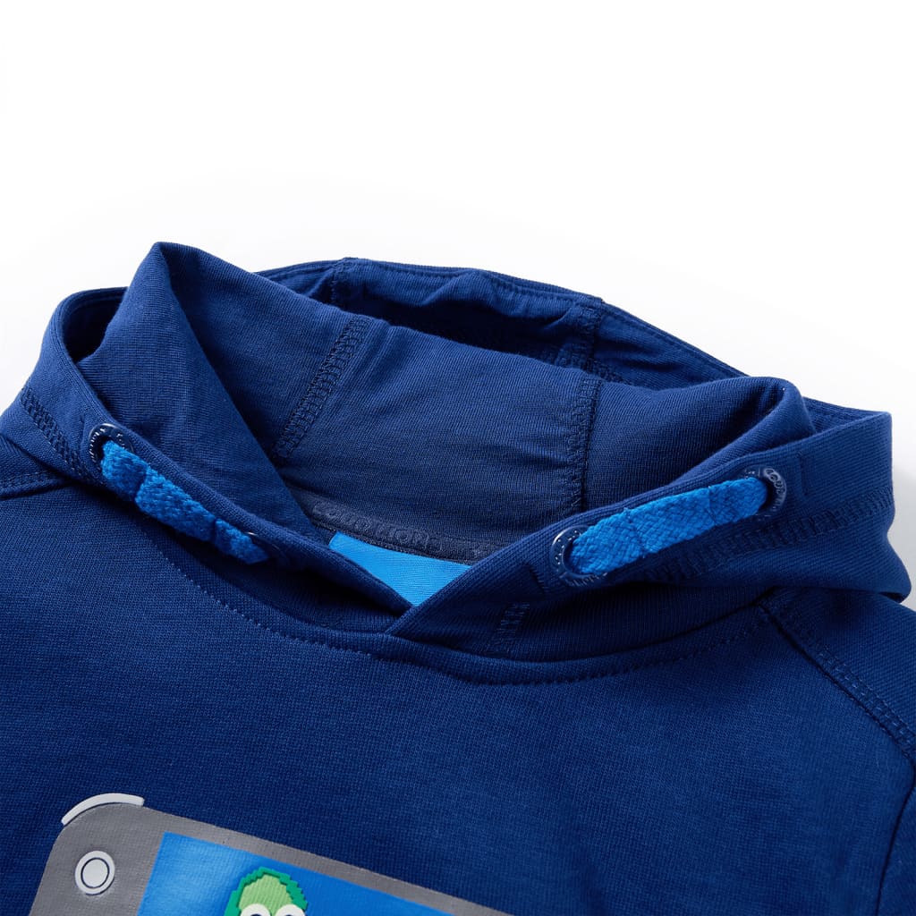 Vidaxl kindertrui met capuchon 116 donkerblauw
