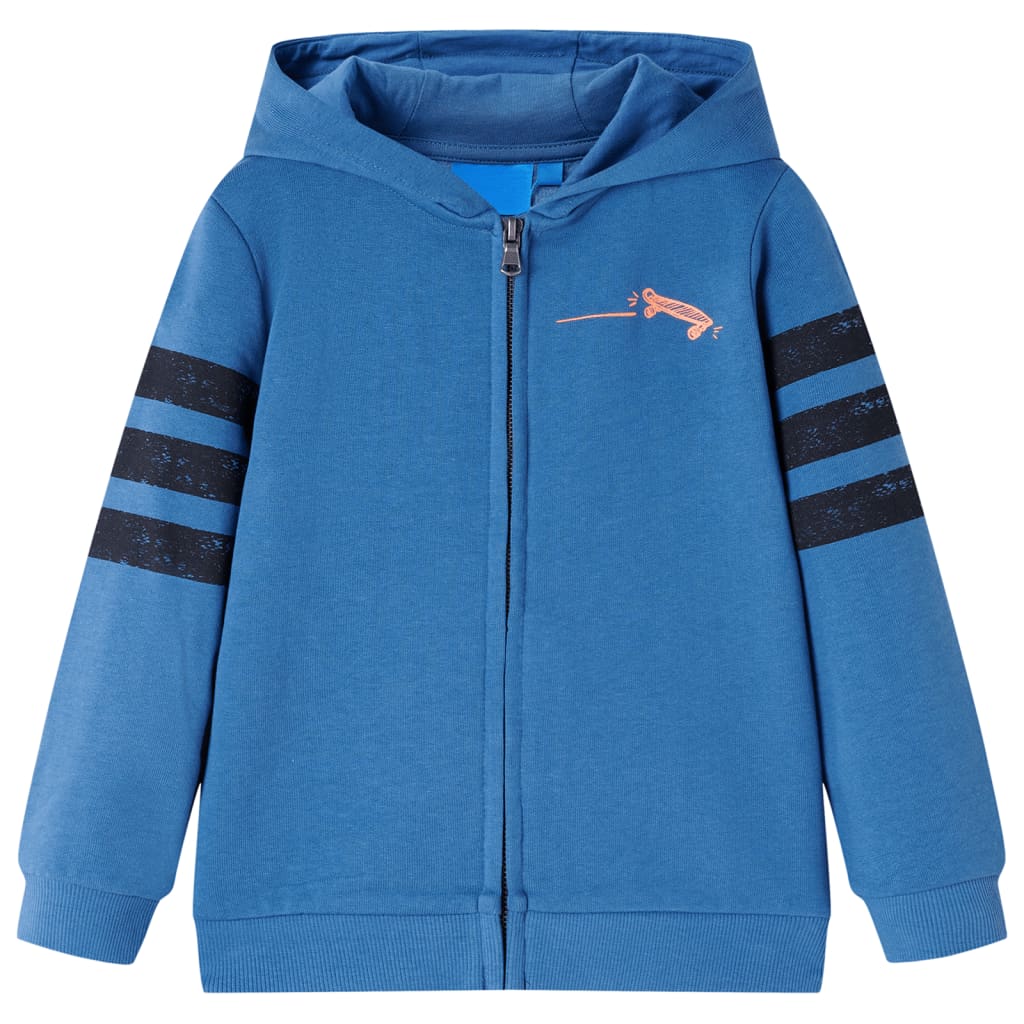 VidaXL Kindervest met capuchon 92 blauw