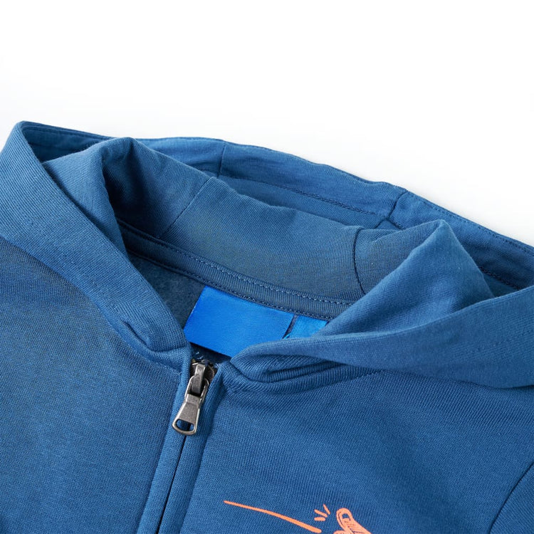 Vidaxl kindervest met capuchon 116 blauw