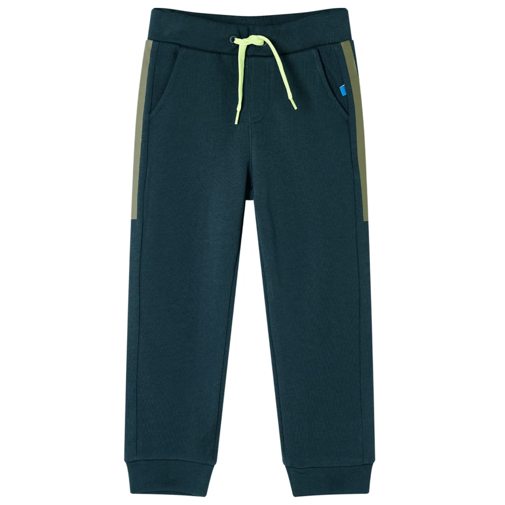 Vidaxl kinderjoggingbroek met trekkoord 92 mosgroen