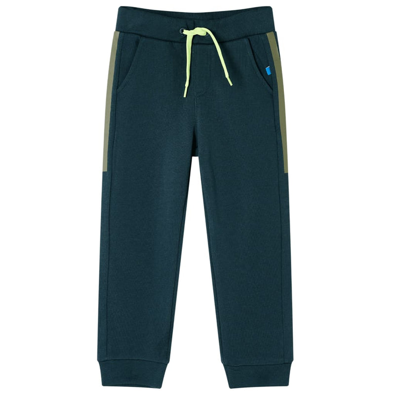 Vidaxl kinderjoggingbroek met trekkoord 128 mosgroen