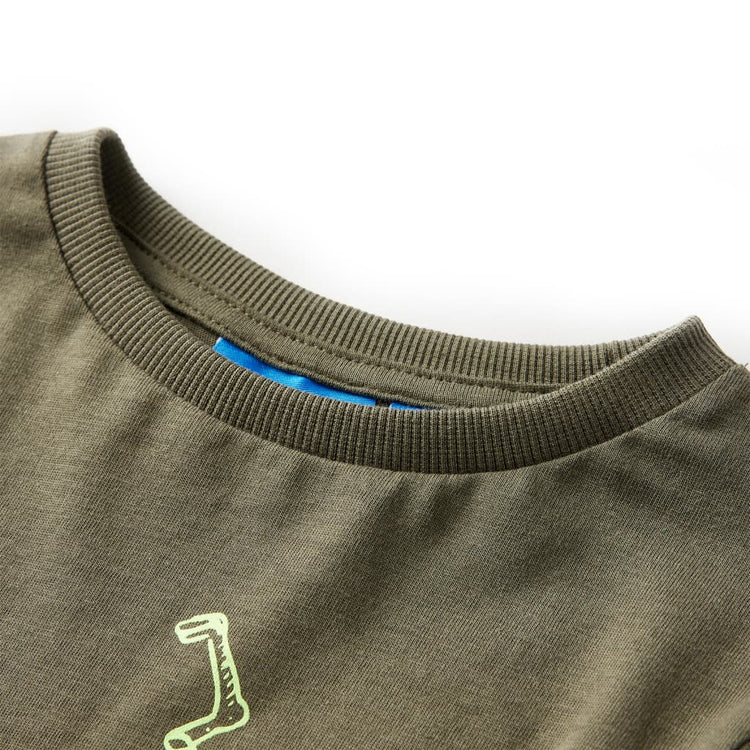 Vidaxl kindershirt met lange mouwen 116 kakikleurig