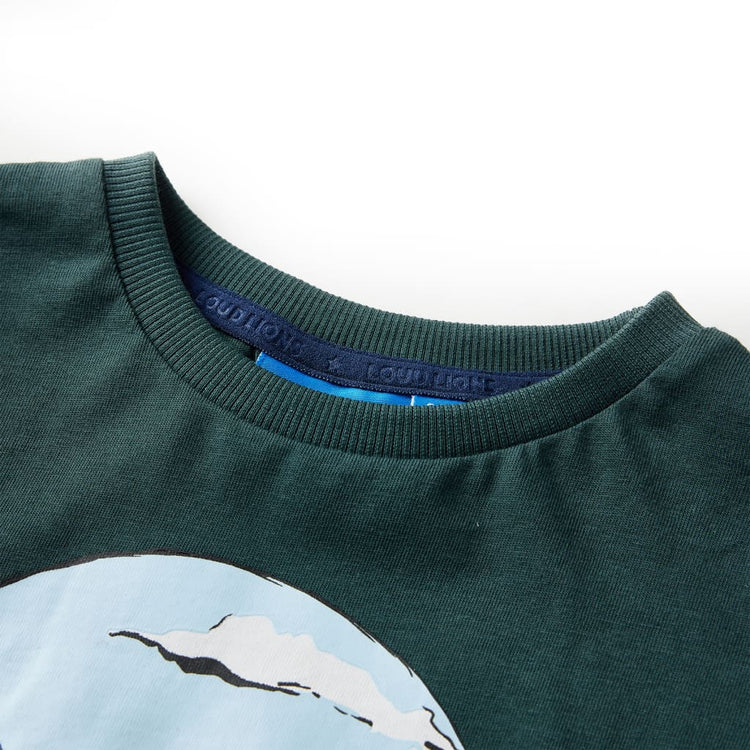 Vidaxl kindershirt met lange mouwen 104 donkergroen