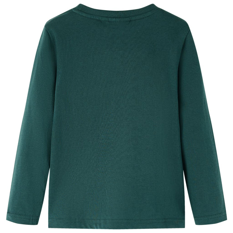 Vidaxl kindershirt met lange mouwen 116 donkergroen