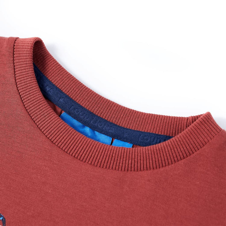 Vidaxl kindershirt met lange mouwen 128 roodbruin