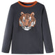 Vidaxl kindershirt met lange mouwen 92 antracietkleurig