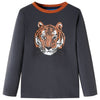 Vidaxl kindershirt met lange mouwen 92 antracietkleurig