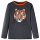 Vidaxl kindershirt met lange mouwen 104 antracietkleurig