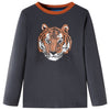 Vidaxl kindershirt met lange mouwen 104 antracietkleurig