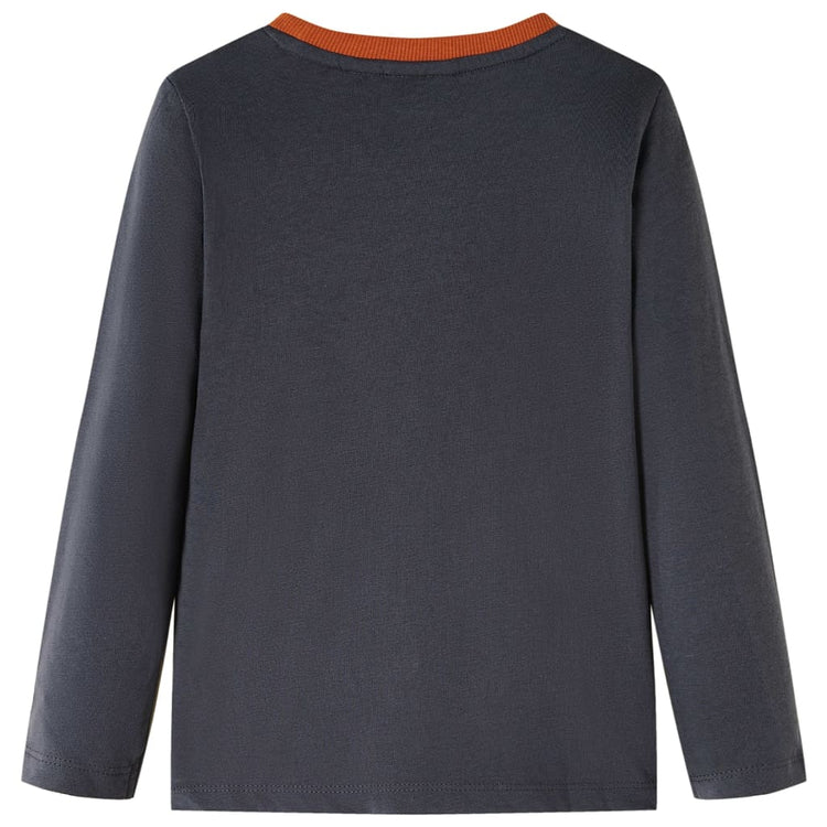 Vidaxl kindershirt met lange mouwen 104 antracietkleurig
