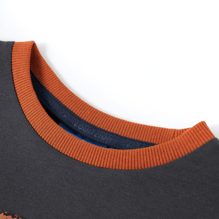 Vidaxl kindershirt met lange mouwen 104 antracietkleurig