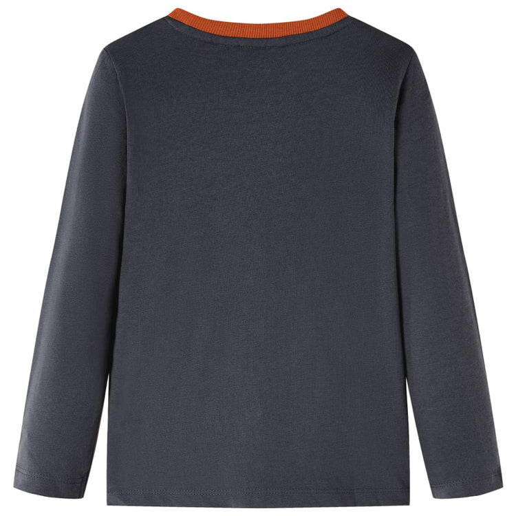 Vidaxl kindershirt met lange mouwen 116 antracietkleurig