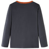 Vidaxl kindershirt met lange mouwen 128 antracietkleurig