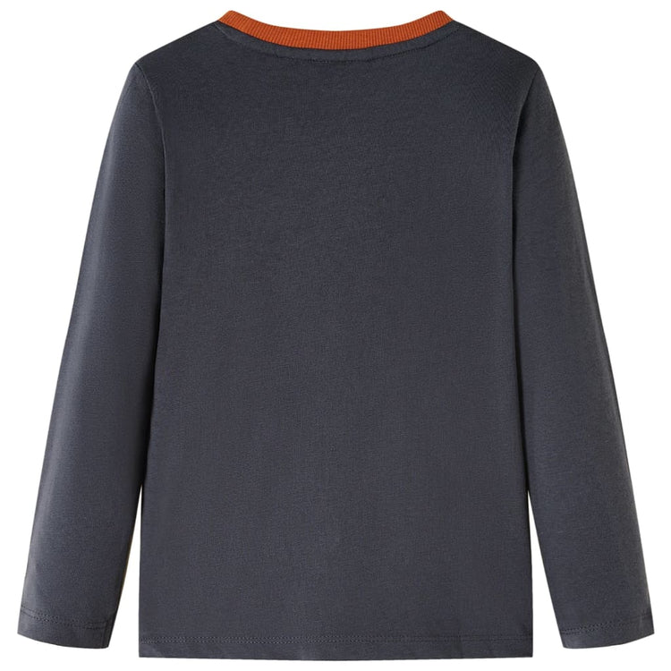 Vidaxl kindershirt met lange mouwen 128 antracietkleurig