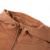 VidaXL Kindersweater met capuchon halve rits 140 antracieten cognackleurig