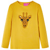 Vidaxl kindershirt met lange mouwen 116 donker okerkleurig